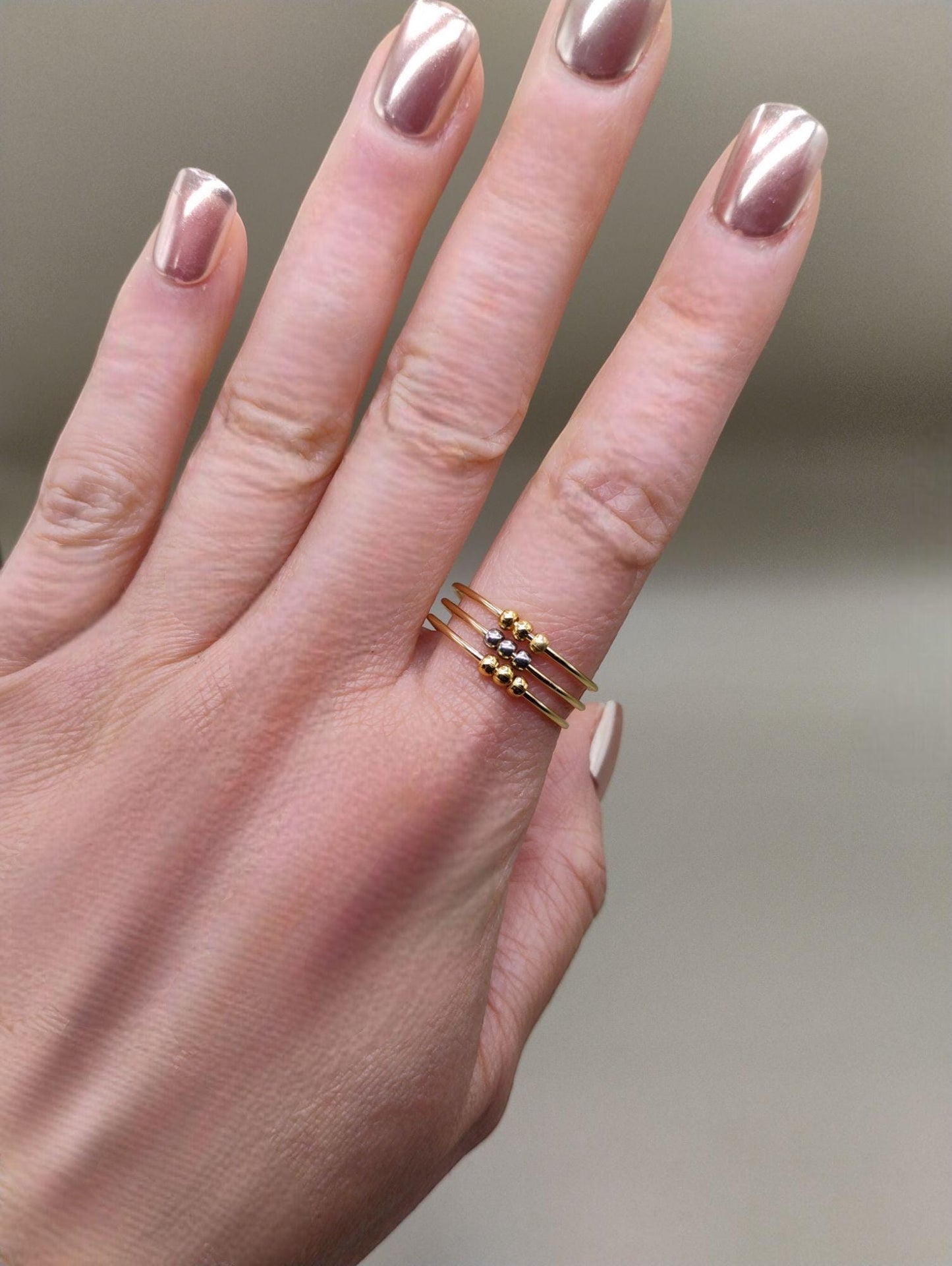 Three-Layer Spiral Fidget Ring