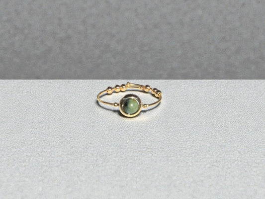 African Turquoise Gemstone Fidget Ring