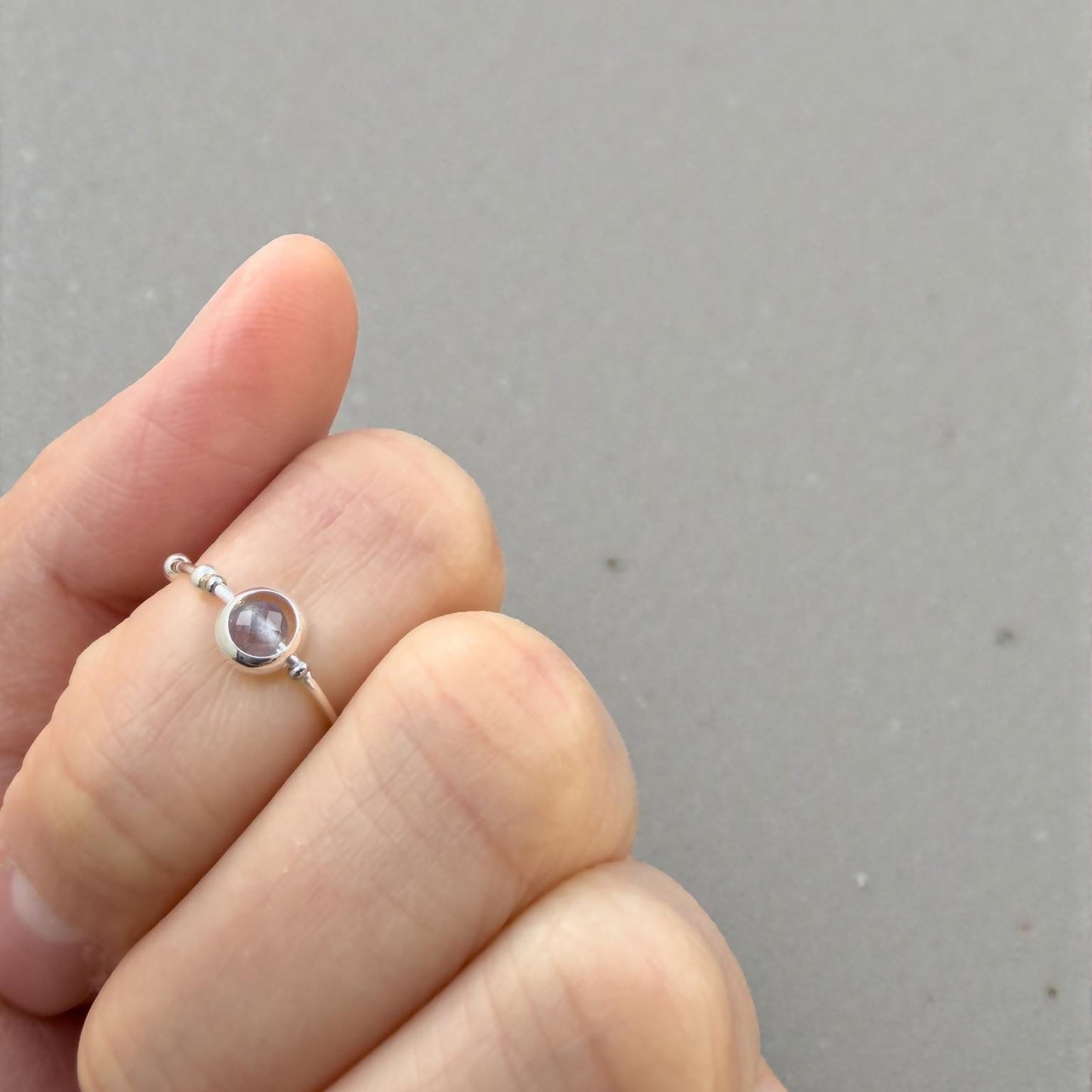 Iolite Gemstone Fidget Ring 09