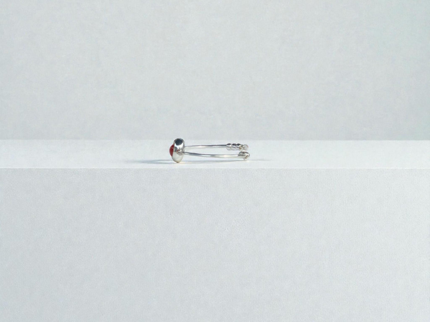 Bamboo Coral Gemstone Fidget Ring