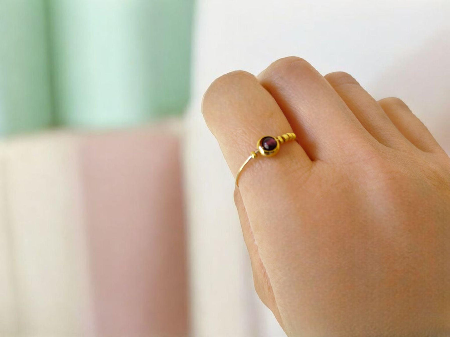 Garnet Fidget Ring