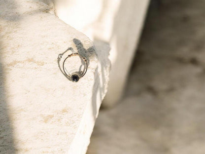 Obsidian Gemstone Fidget Ring