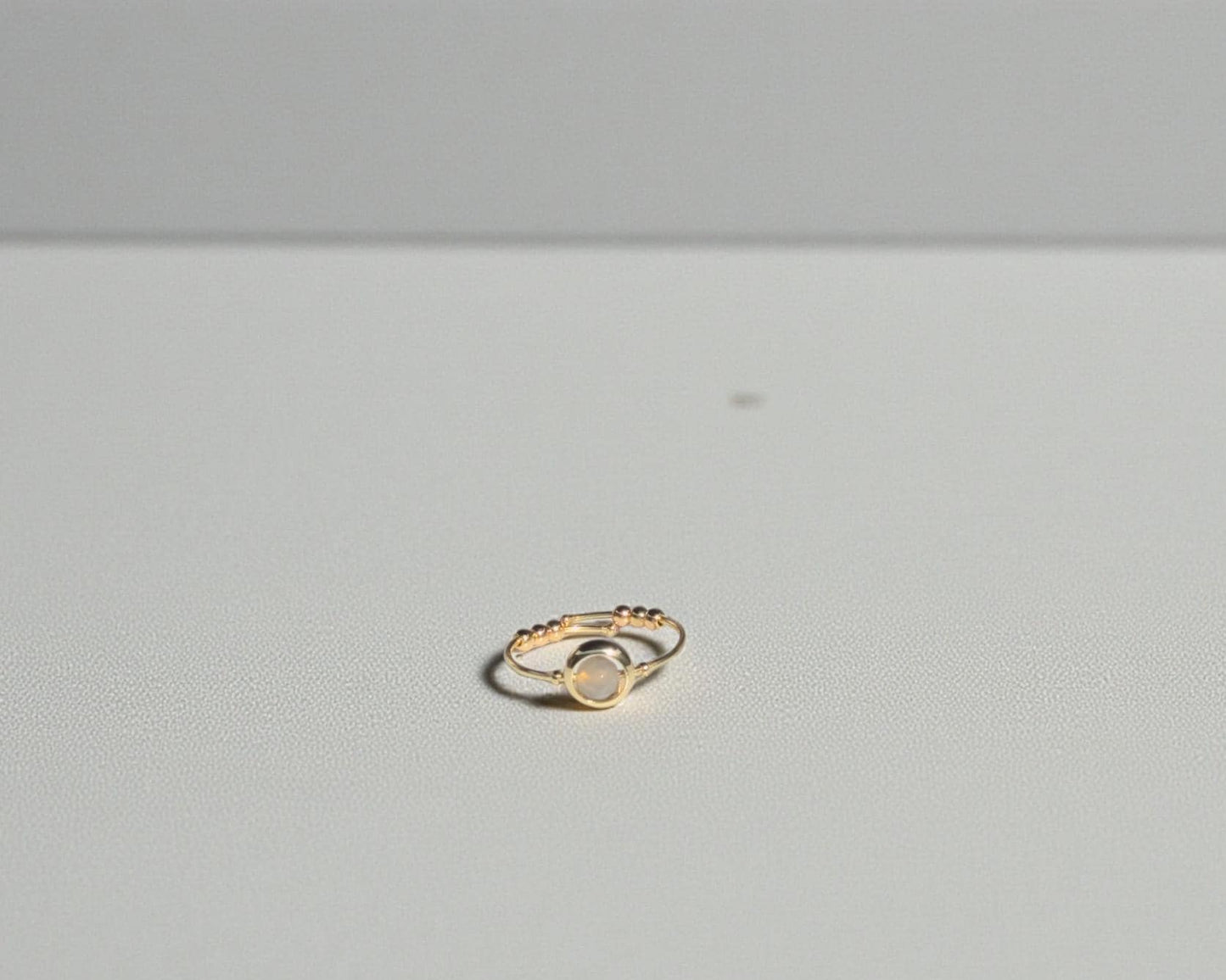 Gray Onyx Gemstone Fidget Ring