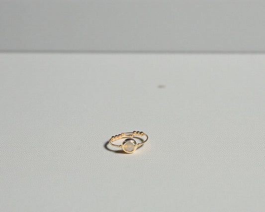 Gray Onyx Gemstone Fidget Ring