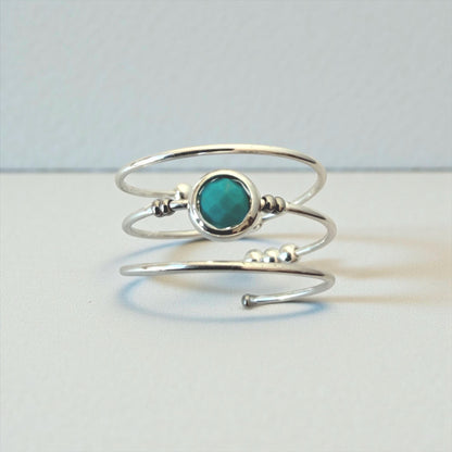 Turquoise Gemstone Fidget Ring