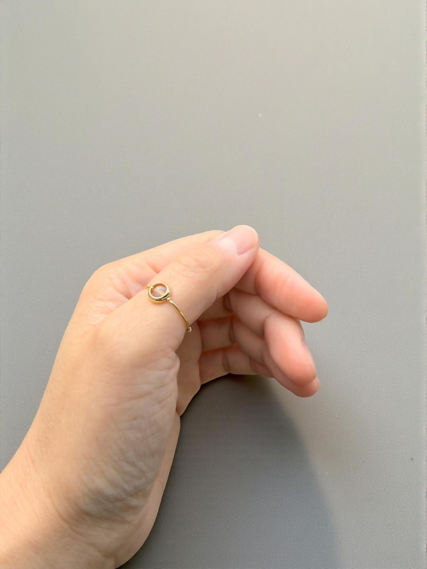 Gray Onyx Gemstone Fidget Ring