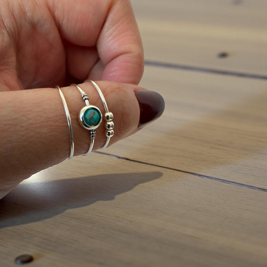 Turquoise Gemstone Fidget Ring