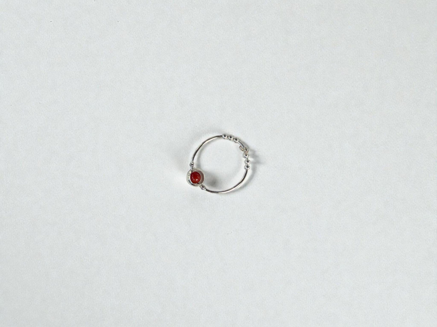 Bamboo Coral Gemstone Fidget Ring