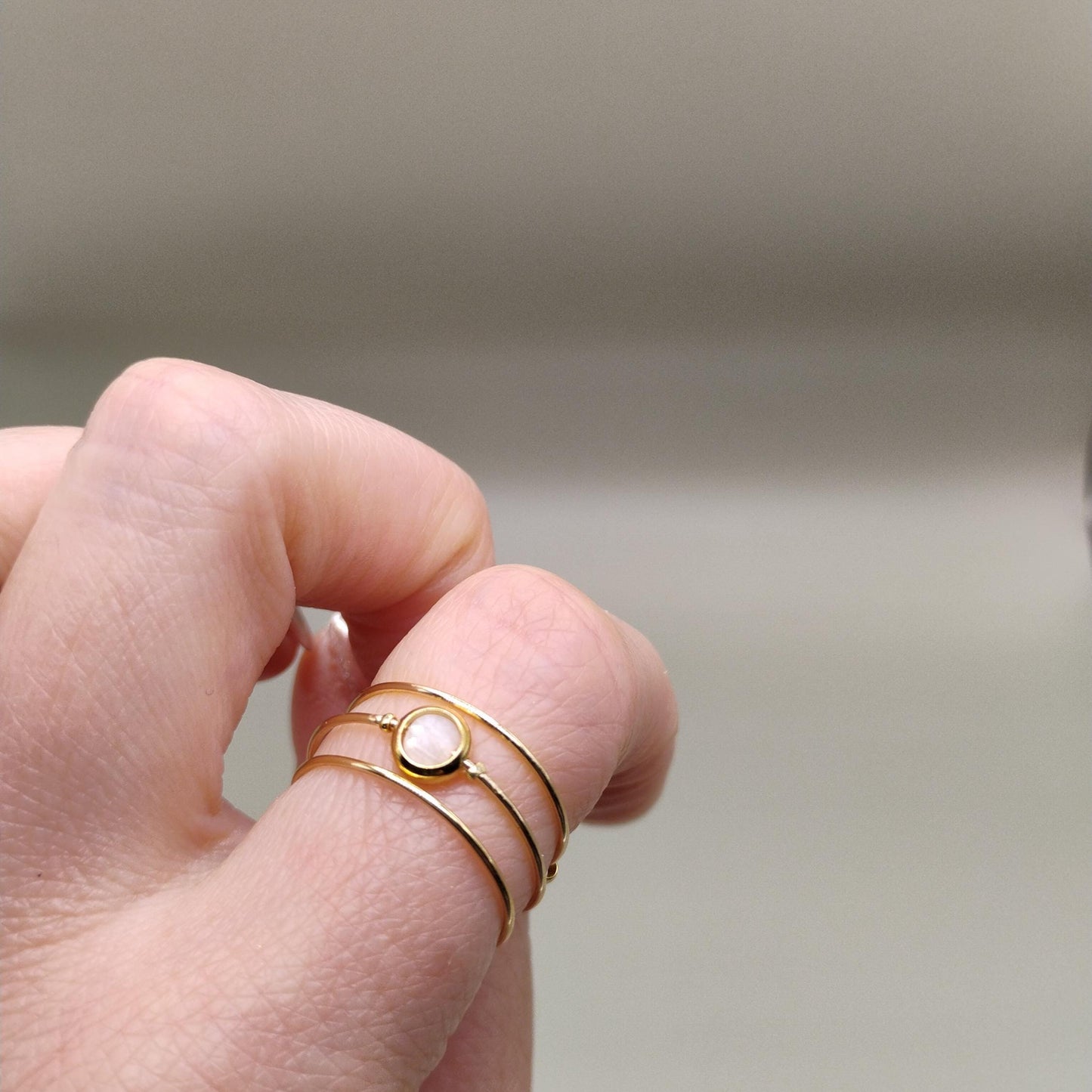 Moonstone Gemstone Fidget Ring