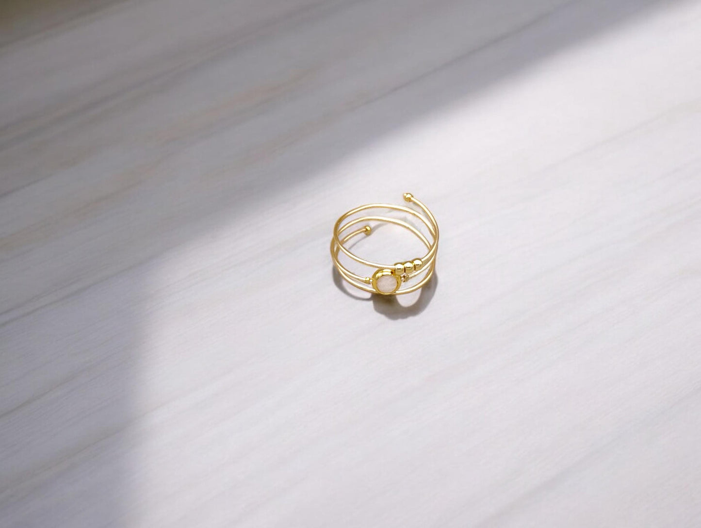 Moonstone Gemstone Fidget Ring