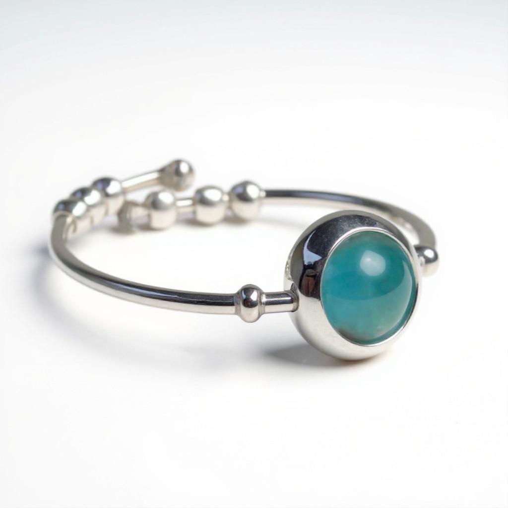 Blue Apatite Gemstone Fidget Ring