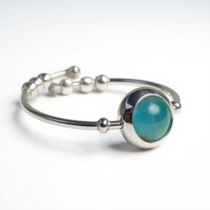 Blue Apatite Gemstone Fidget Ring