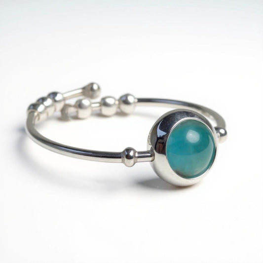 Blue Apatite Gemstone Fidget Ring