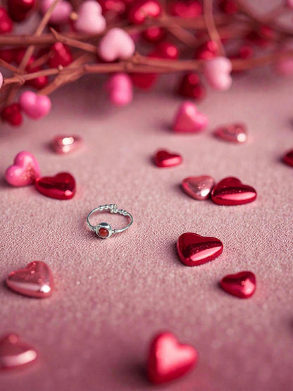 Bamboo Coral Gemstone Fidget Ring