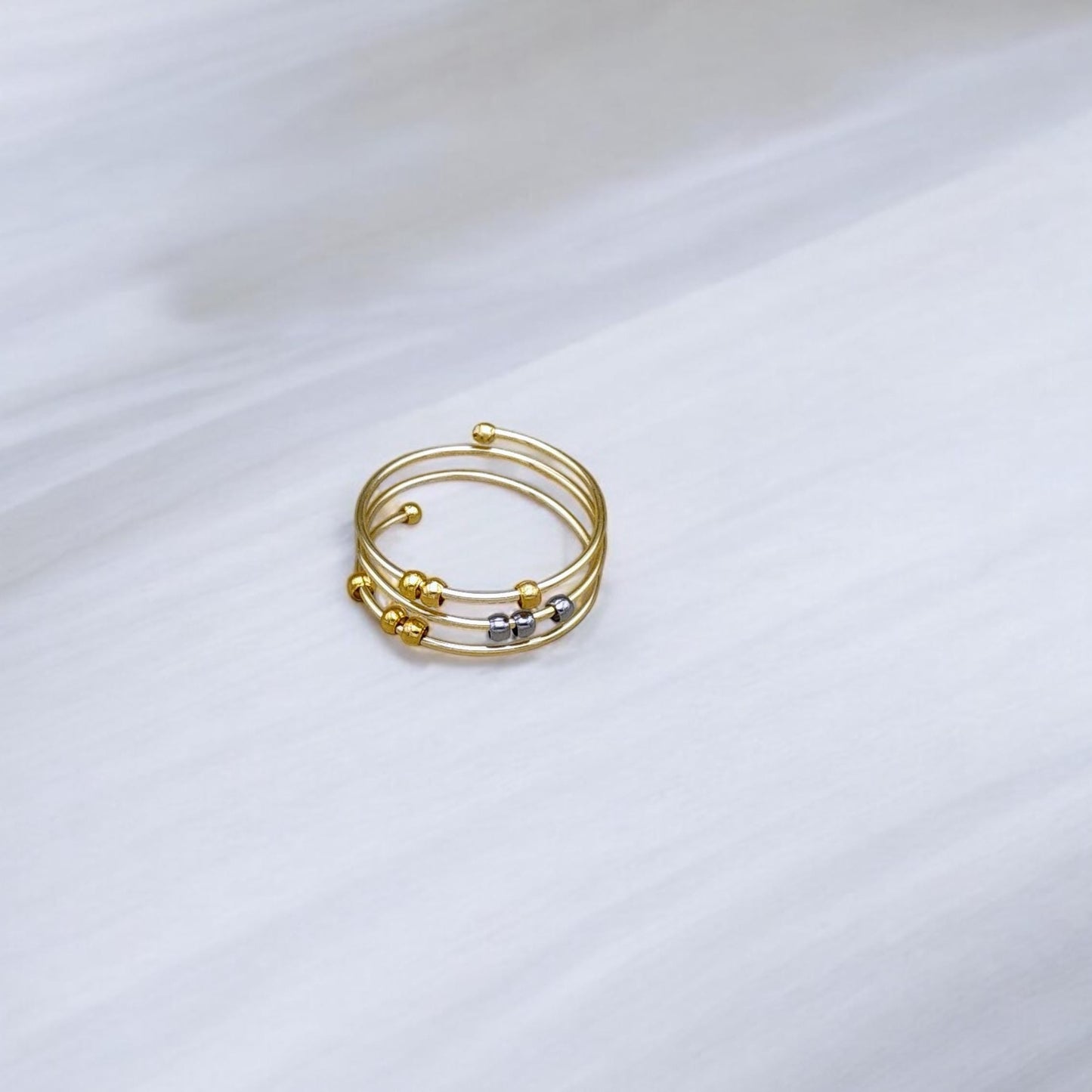 Three-Layer Spiral Fidget Ring