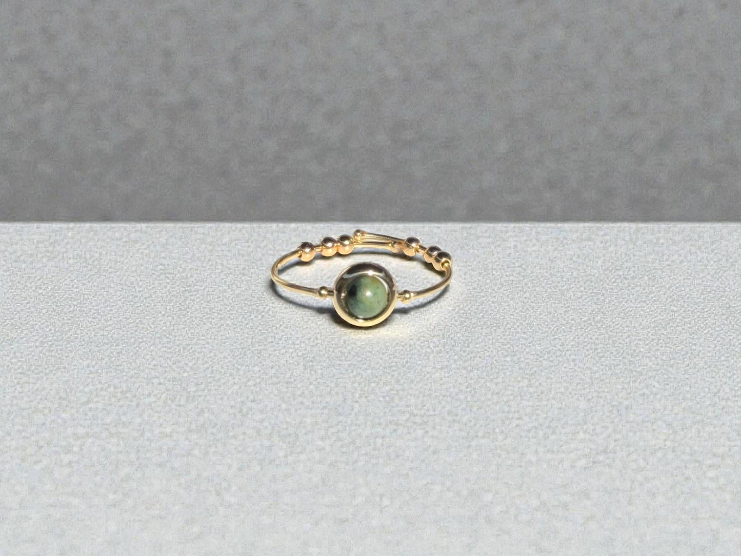 African Turquoise Gemstone Fidget Ring
