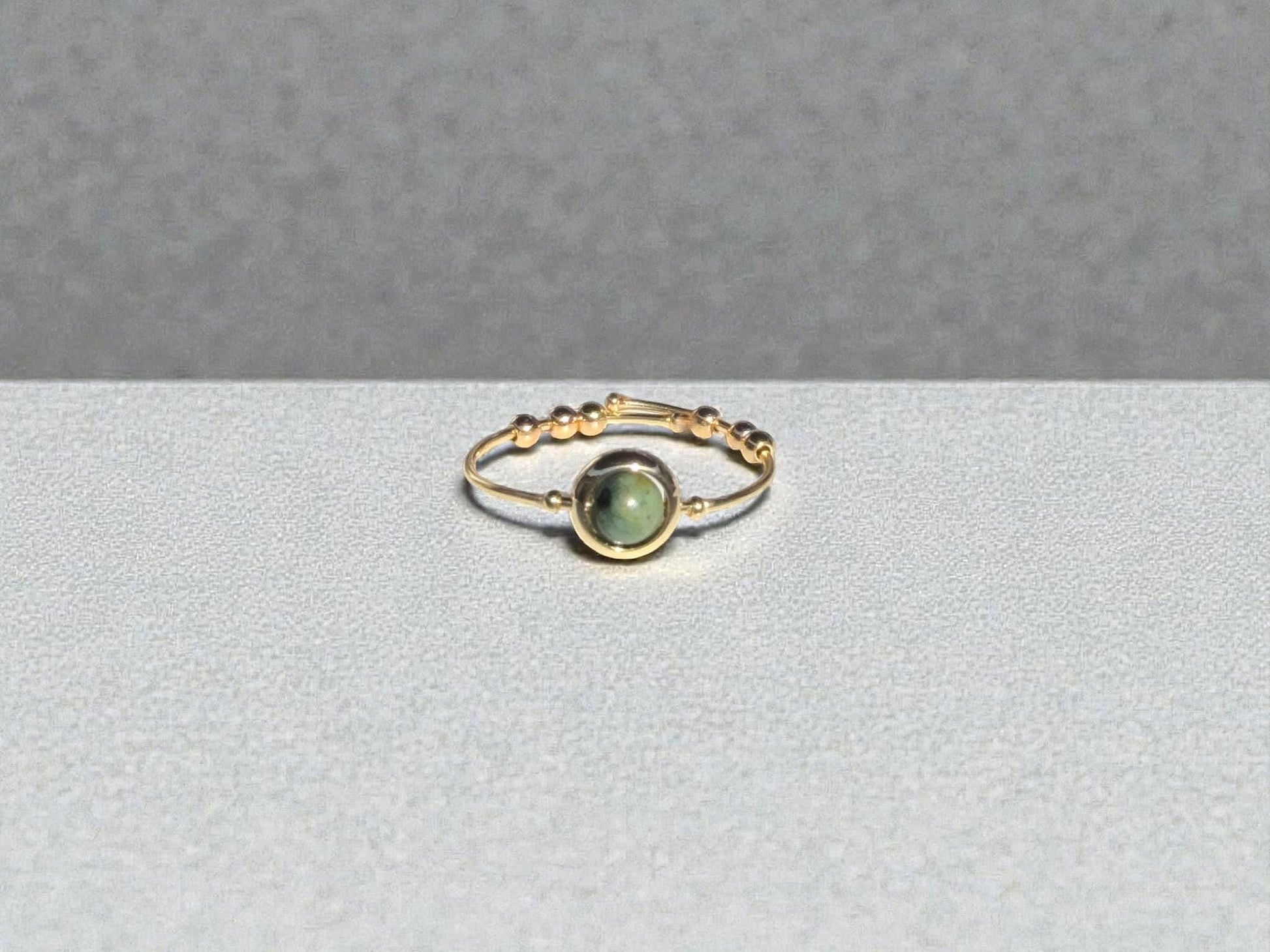 African Turquoise Gemstone Fidget Ring