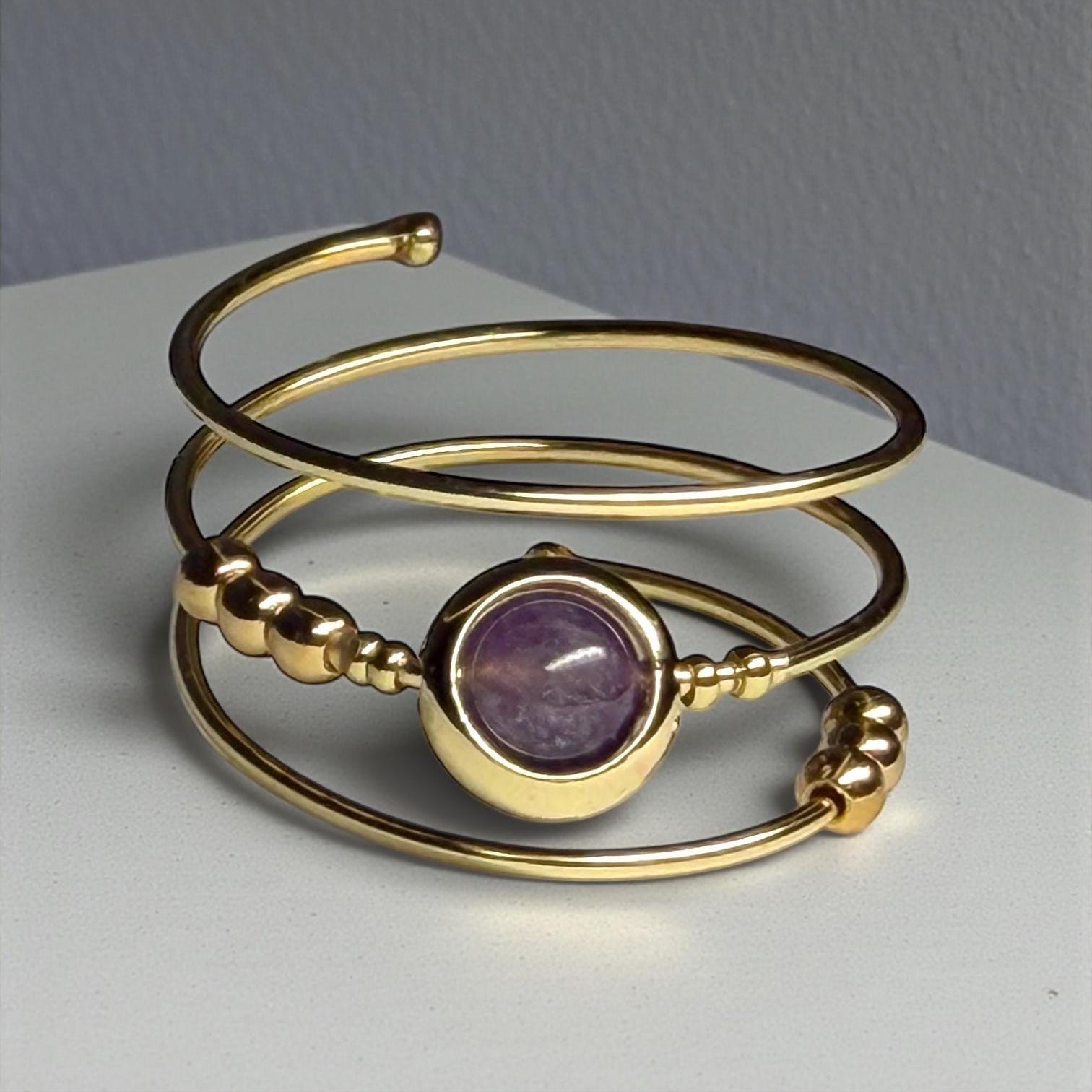 Amethyst Gemstone Fidget Ring