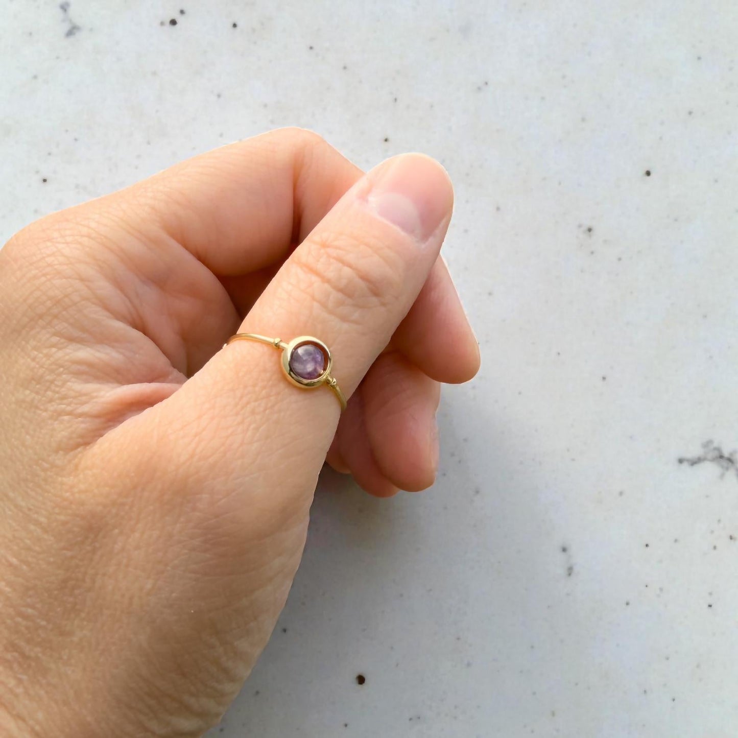 Amethyst Gemstone Stim Ring 02