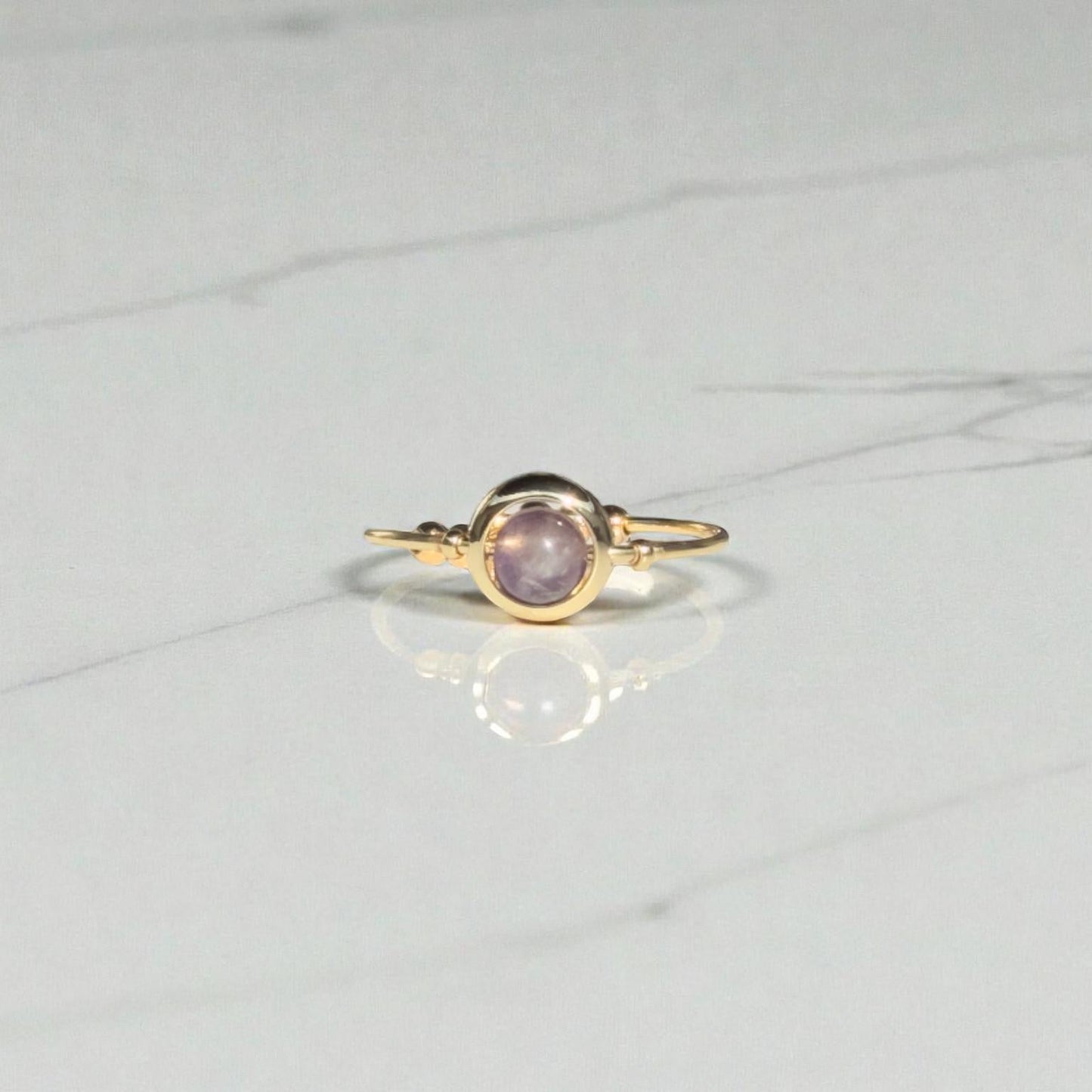 Amethyst Gemstone Stim Ring 03