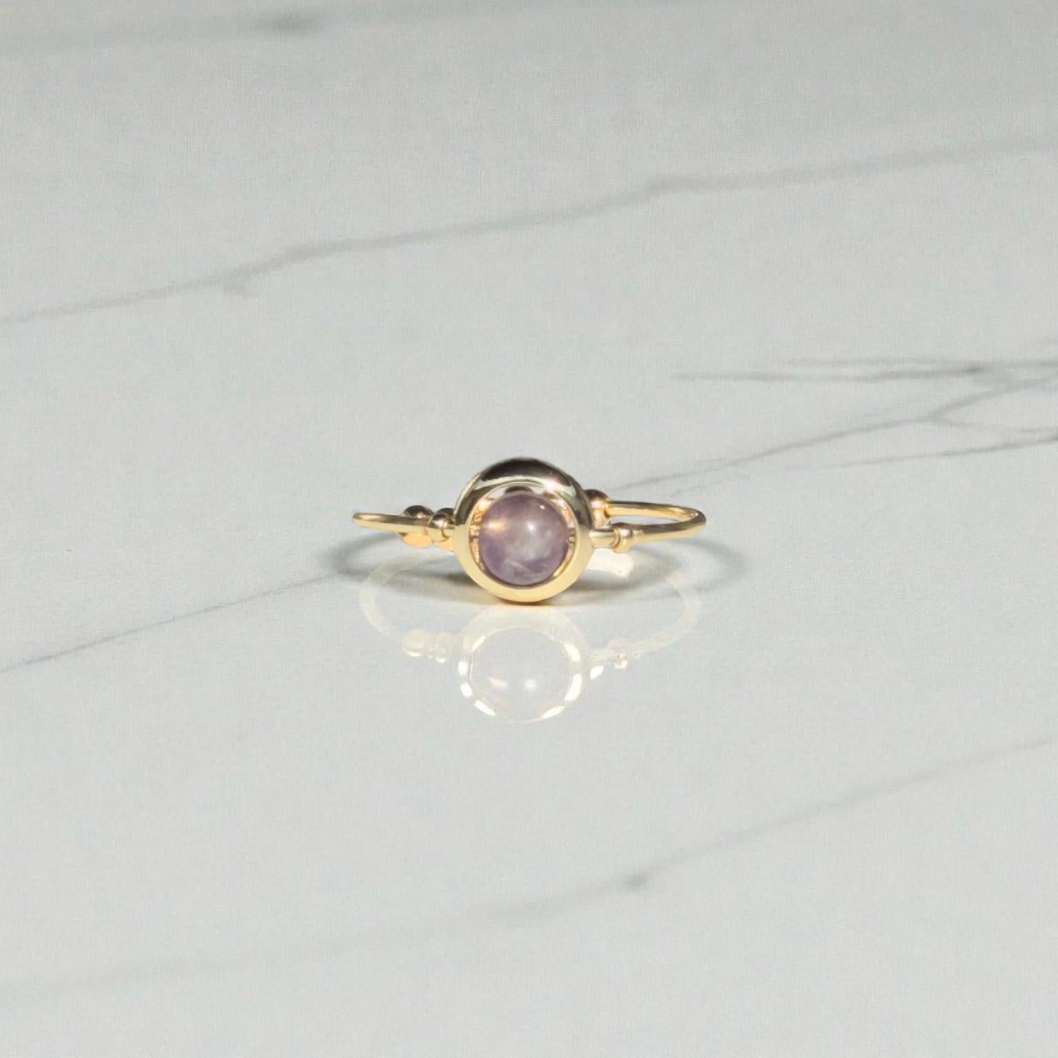 Amethyst Gemstone Stim Ring 03