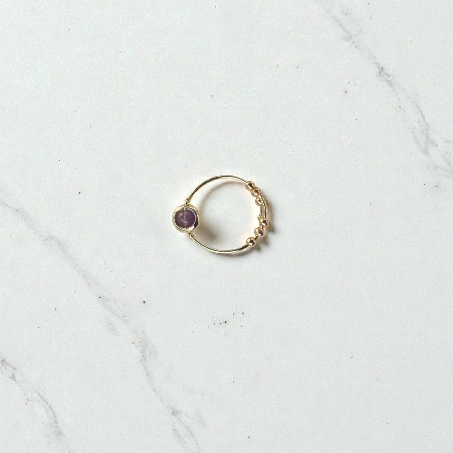 Amethyst Gemstone Stim Ring 07
