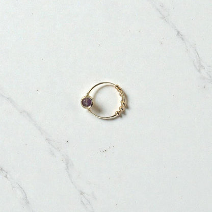 Amethyst Gemstone Stim Ring 07