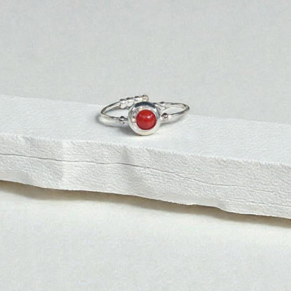 Bamboo Coral Gemstone Fidget Ring
