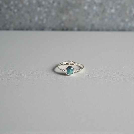 Blue Apatite Gemstone Fidget Ring 02