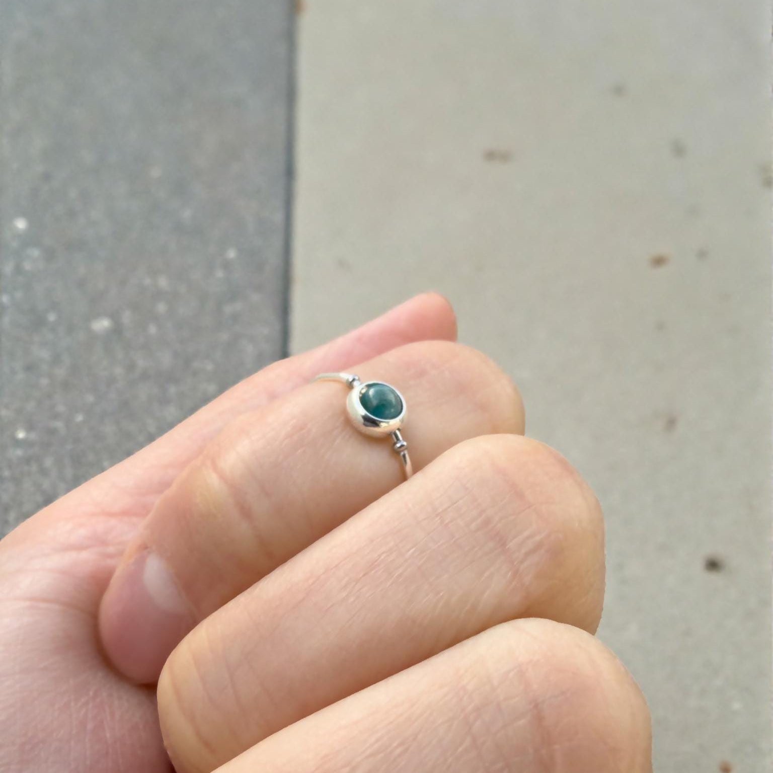 Blue Apatite Gemstone Fidget Ring 04