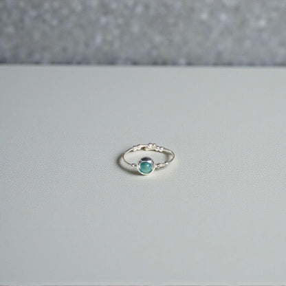 Blue Apatite Gemstone Fidget Ring 05