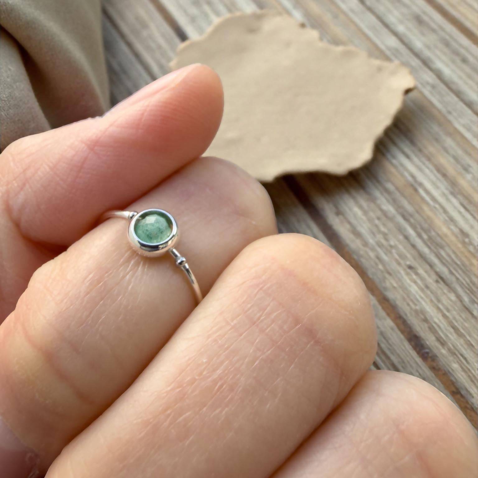Emerald Gemstone Fidget Ring