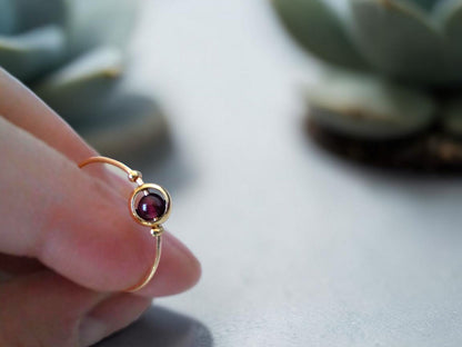 Garnet Fidget Ring