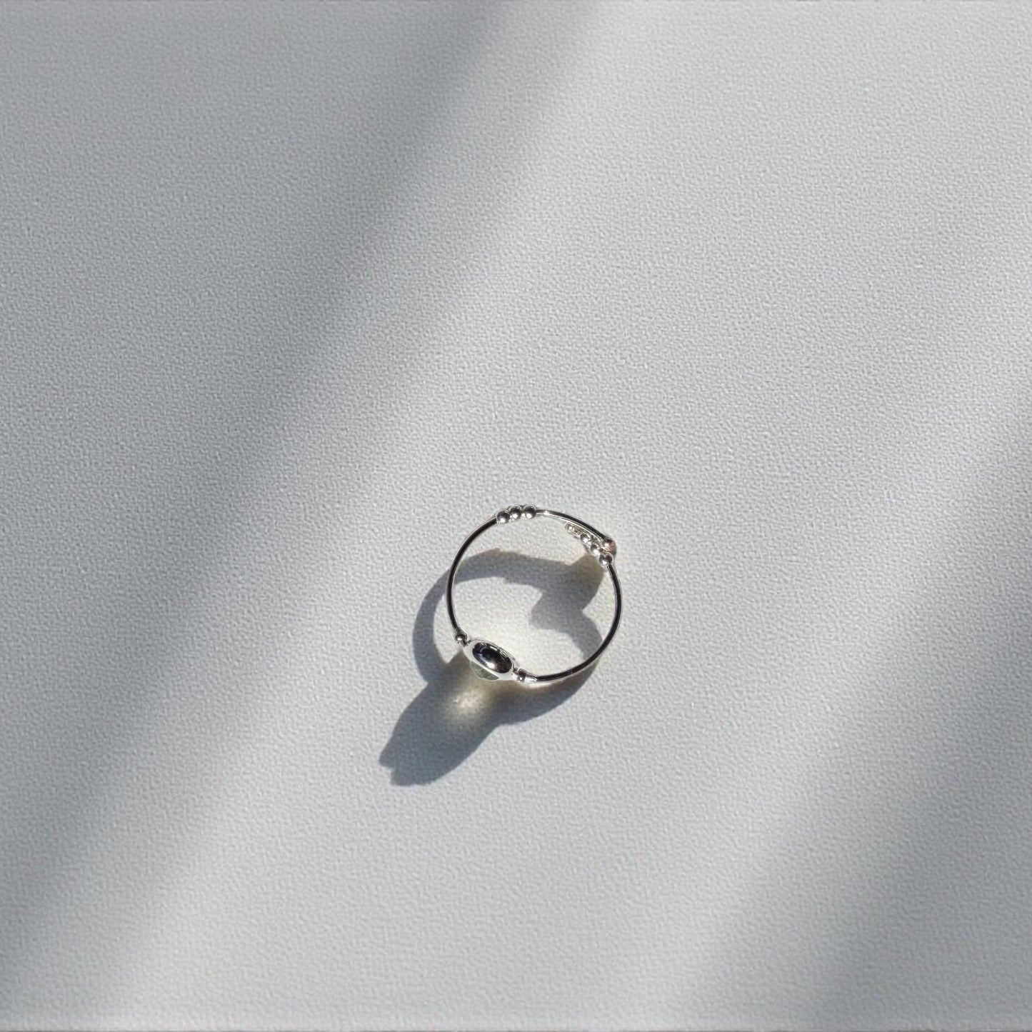 Green Apatite Gemstone Fidget Ring 06