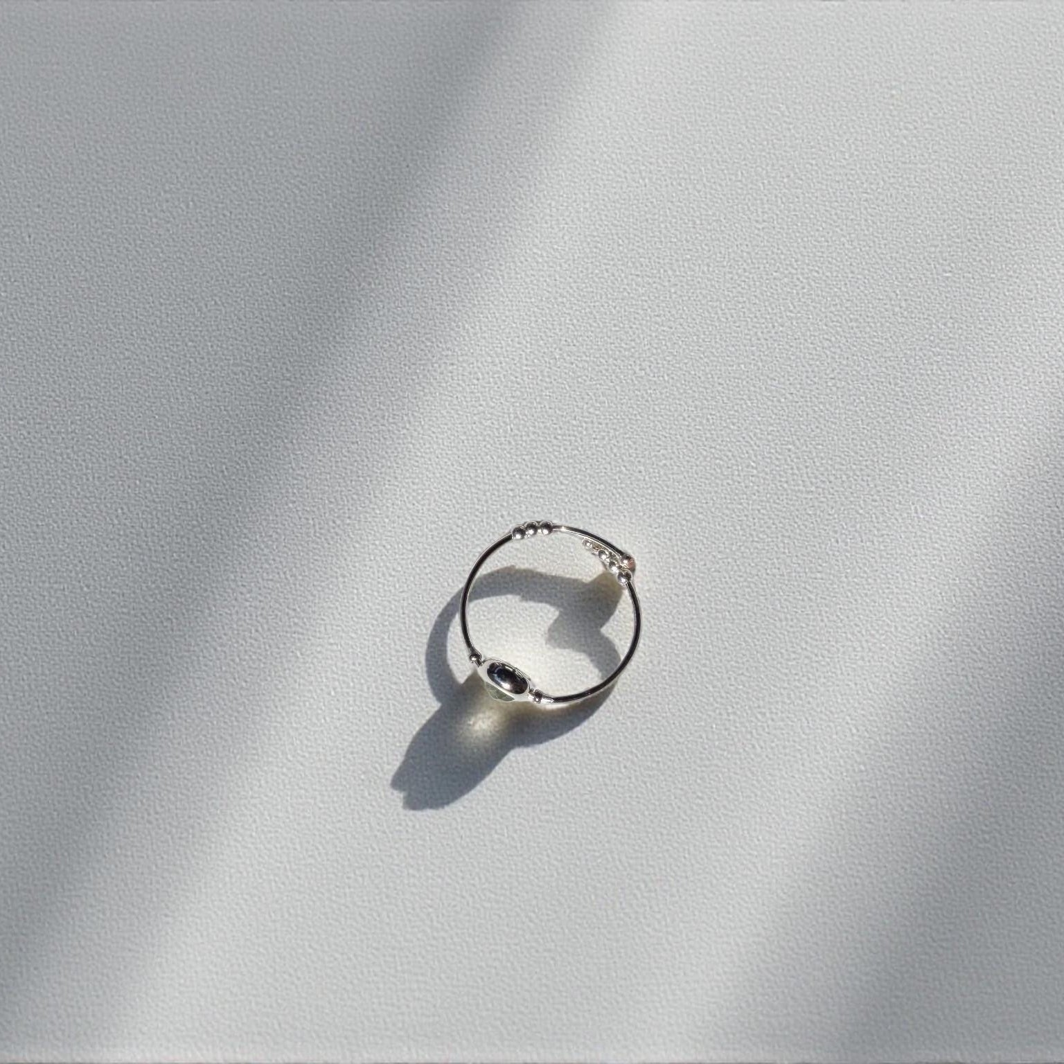 Green Apatite Gemstone Fidget Ring 06