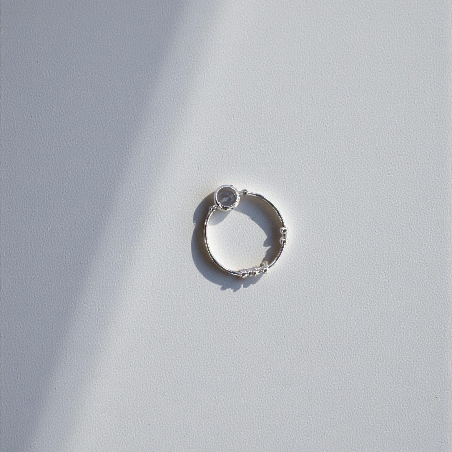 Iolite Gemstone Fidget Ring 06