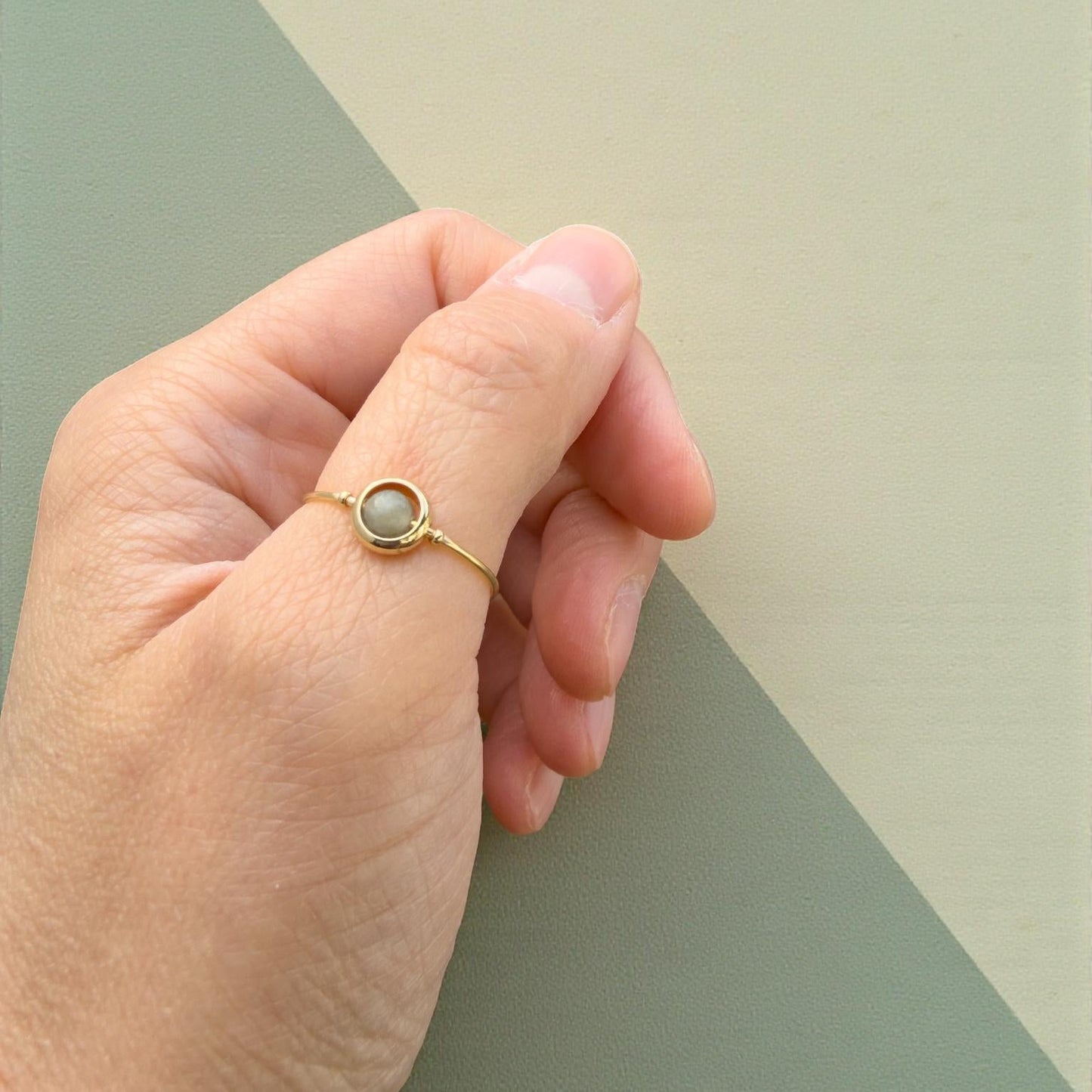 Labradorite Gemstone Fidget Ring 01