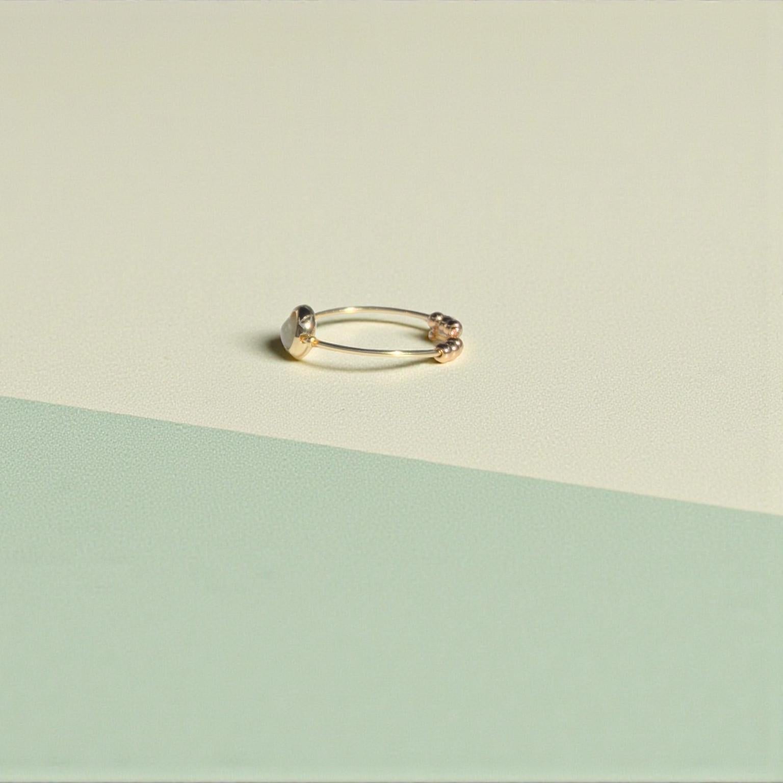 Labradorite Gemstone Fidget Ring 02