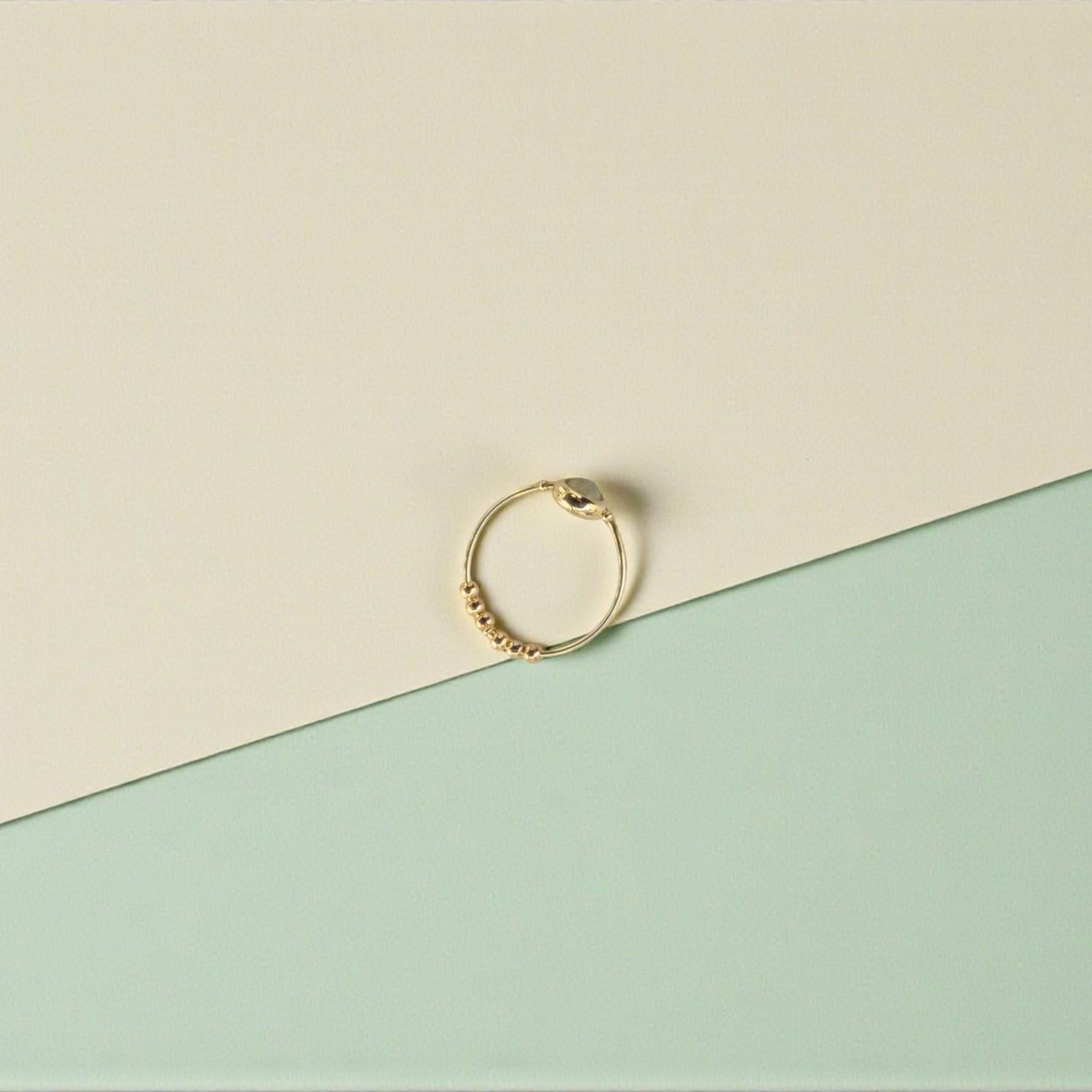 Labradorite Gemstone Fidget Ring 03