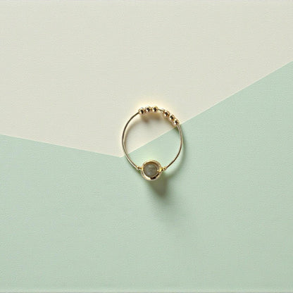 Labradorite Gemstone Fidget Ring 05
