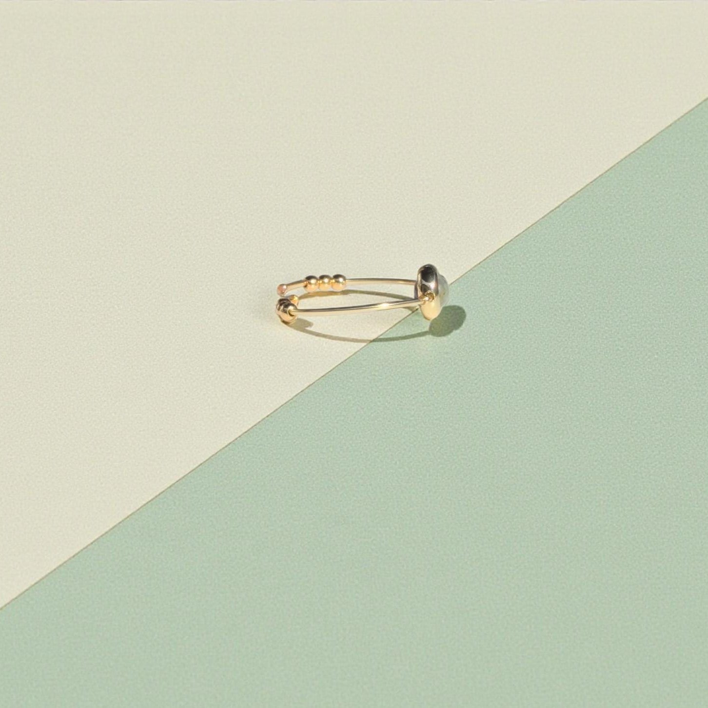 Labradorite Gemstone Fidget Ring 07