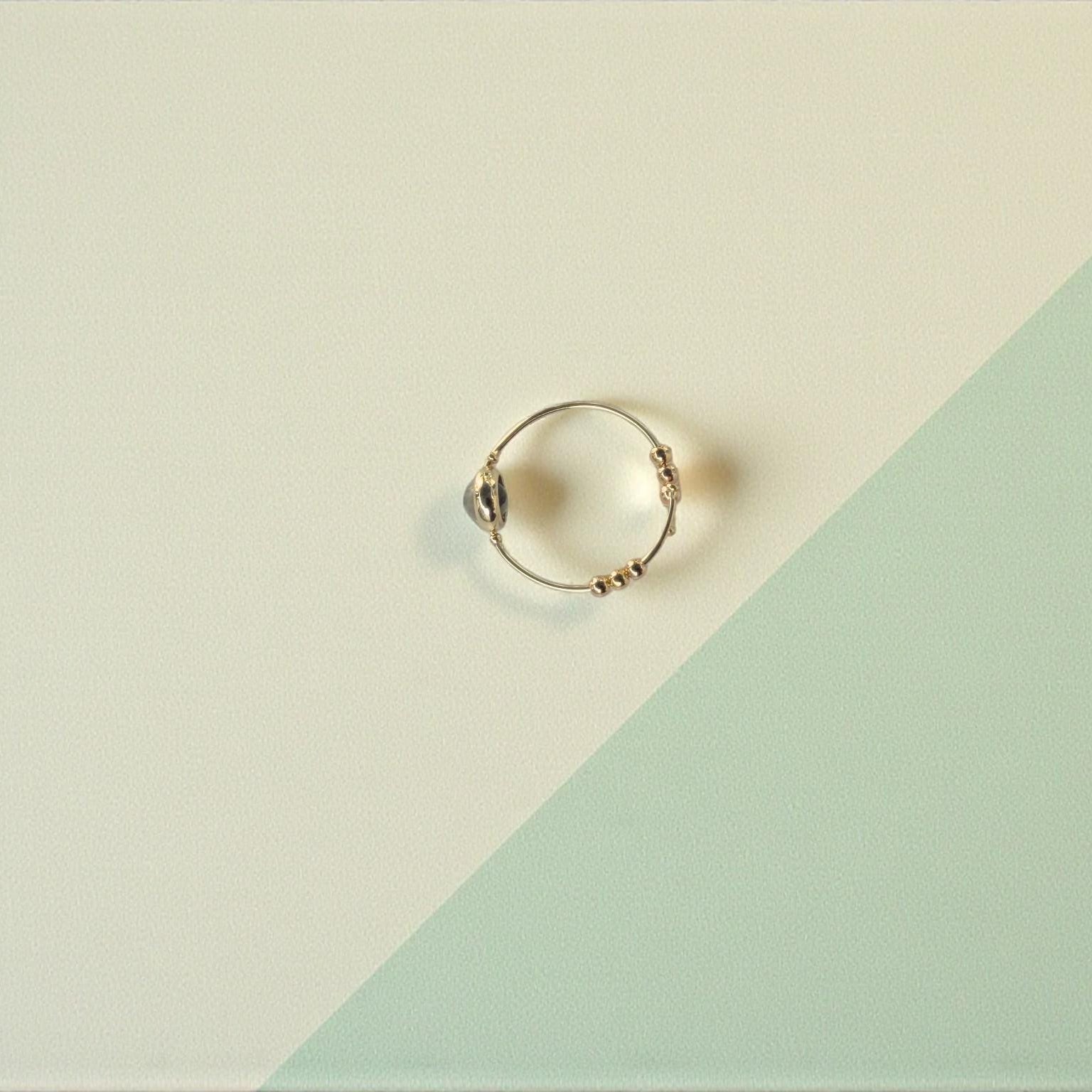 Labradorite Gemstone Fidget Ring 09