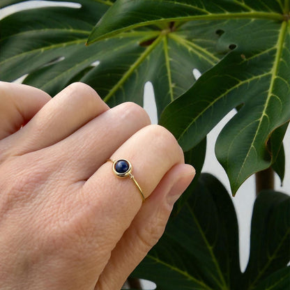 Lapis Lazuli Gemstone Stim Ring