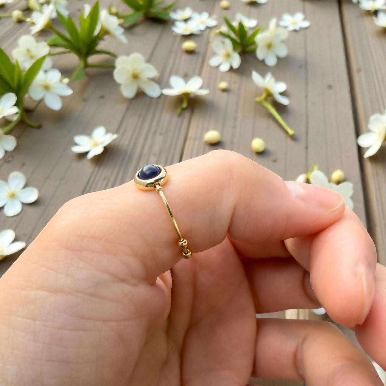 Lapis Lazuli Gemstone Stim Ring 03
