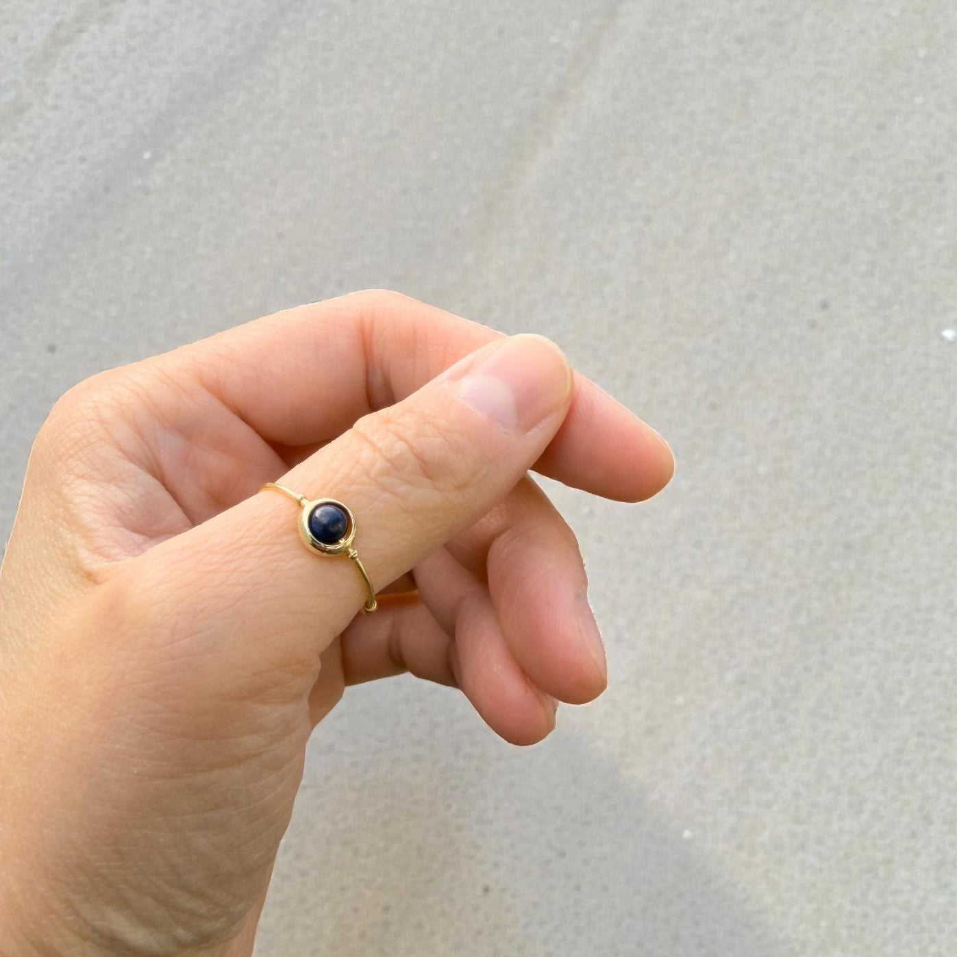 Lapis Lazuli Gemstone Stim Ring 04
