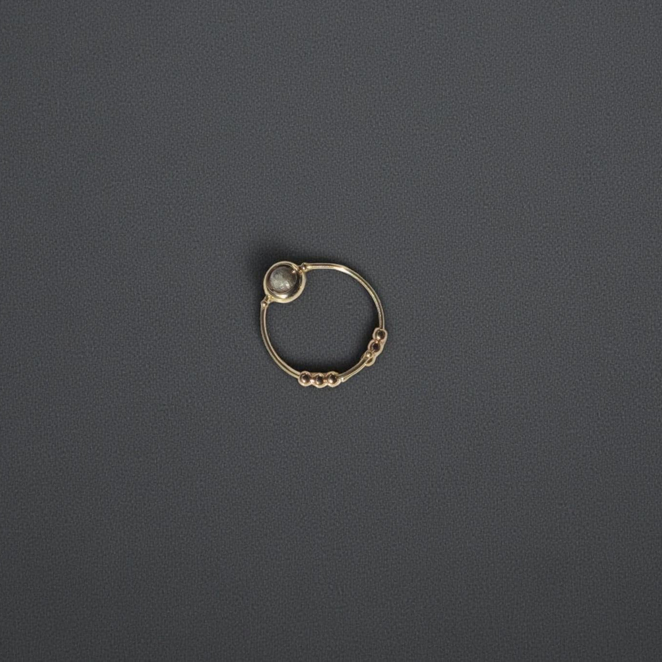 Matte Labradorite Gemstone Fidget Ring 03