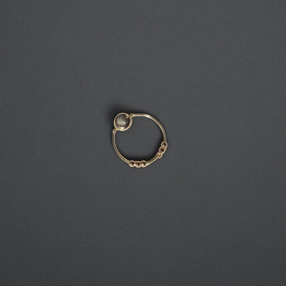 Matte Labradorite Gemstone Fidget Ring 03