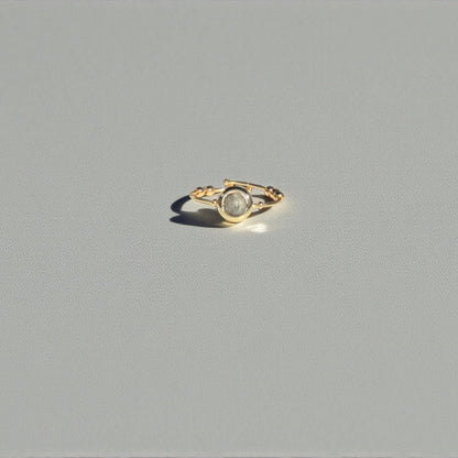 Matte Labradorite Gemstone Fidget Ring 04