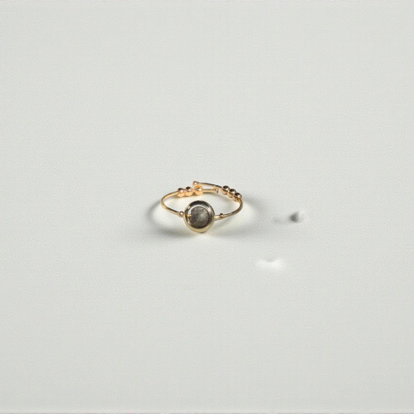 Matte Labradorite Gemstone Fidget Ring 06