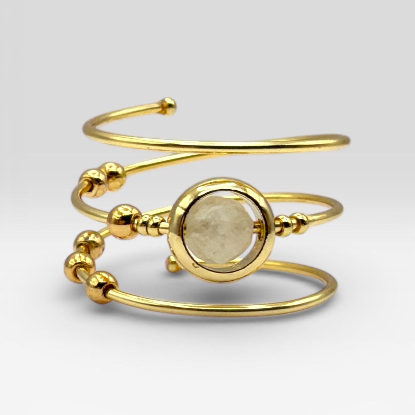 Moonstone Gemstone Fidget Ring